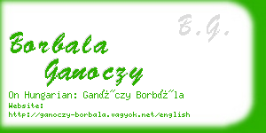 borbala ganoczy business card